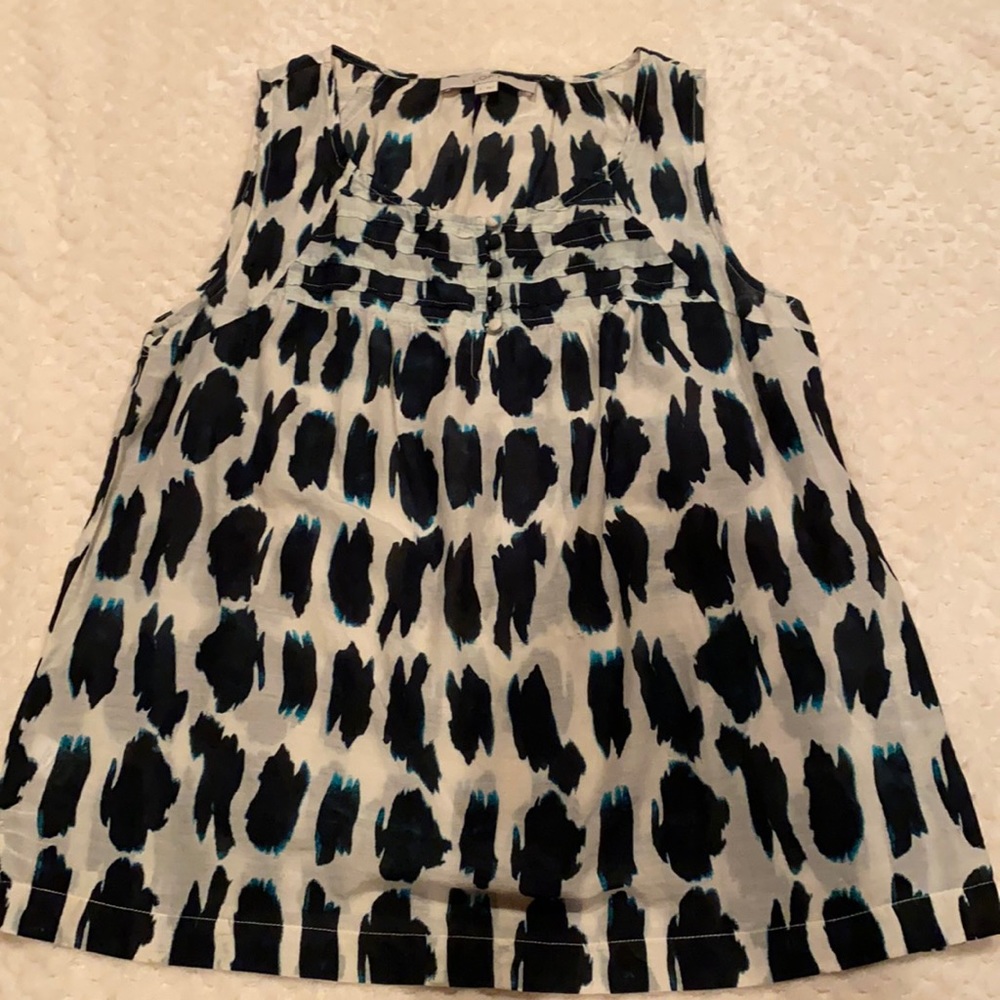 Loft Tank Top Blue and White Size Small Top